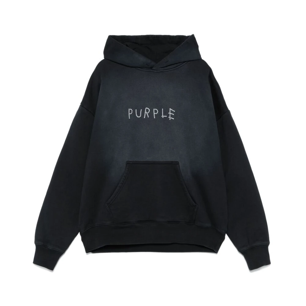 Purple Brand Hoodie met voorzak Black Heren