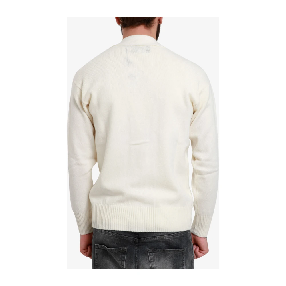 Gran Sasso V-hals Wol Gebreide Vest Beige Heren