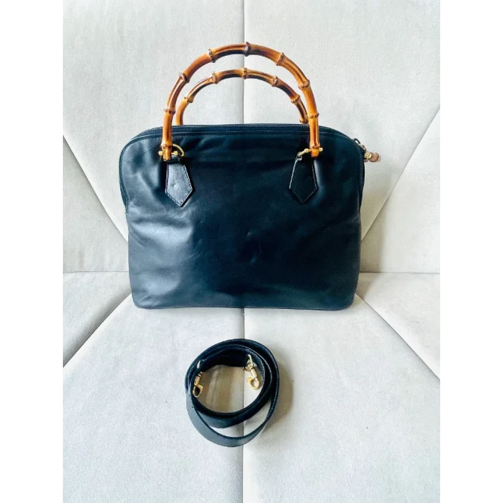 Gucci Vintage Pre-owned Leather gucci-bags Black Dames