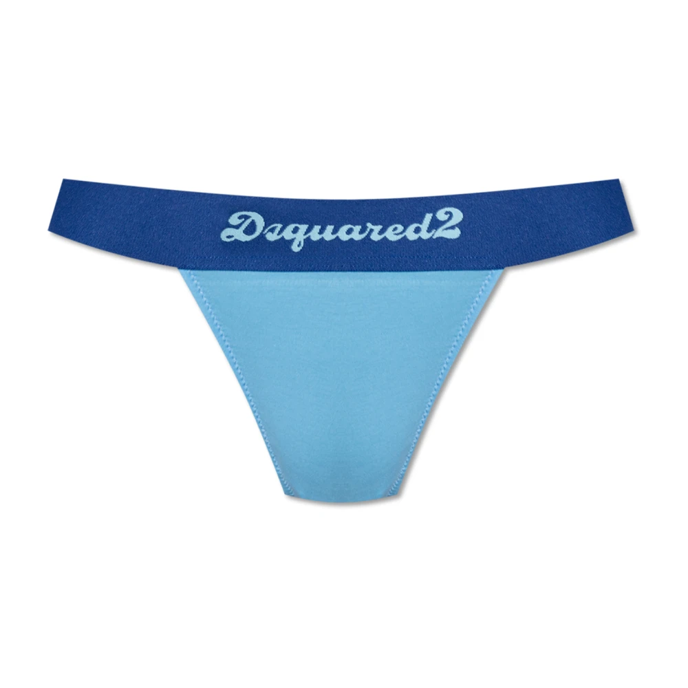 Dsquared2 String met logo Blue Dames