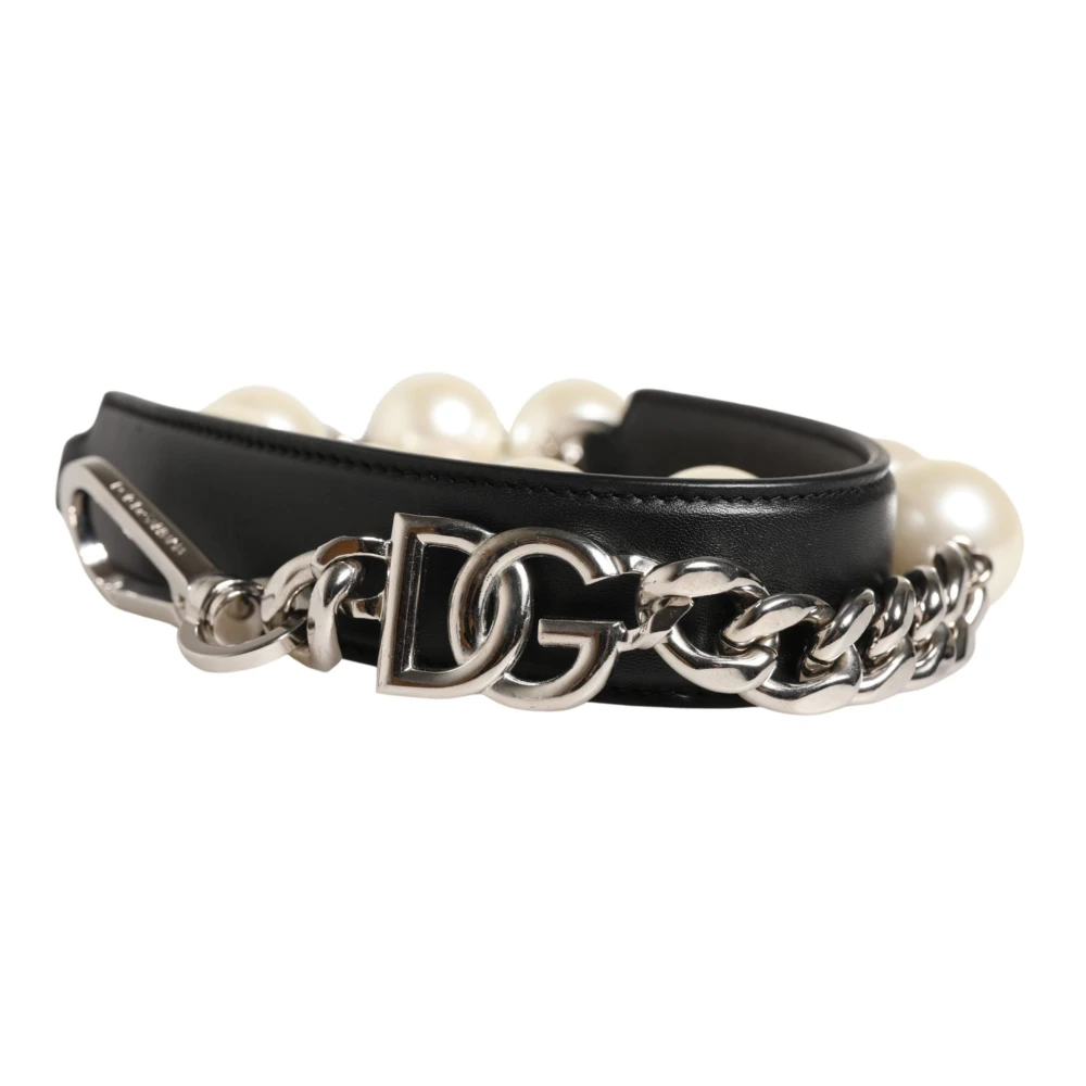 Dolce & Gabbana Vrouw Zwart Tassen Dames, One Size, Leer, Schouderriem
