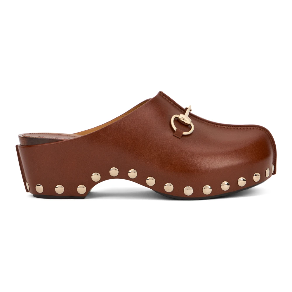 Gucci Women's Brown Platform Clog With Horsebit - Clogs - 5 Uk - Shoes