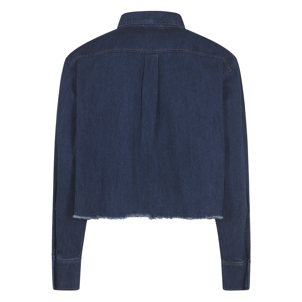 Forte Blauw Overhemd Elegante Stijl Blue Dames
