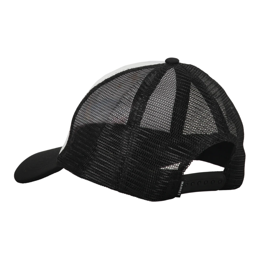 Market Baseballpet met reliëflogo Black Heren