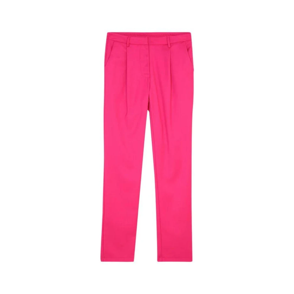 Silvian Heach Slim-Fit Trousers, Female, 2XS, Slim-Fit Trousers Pink