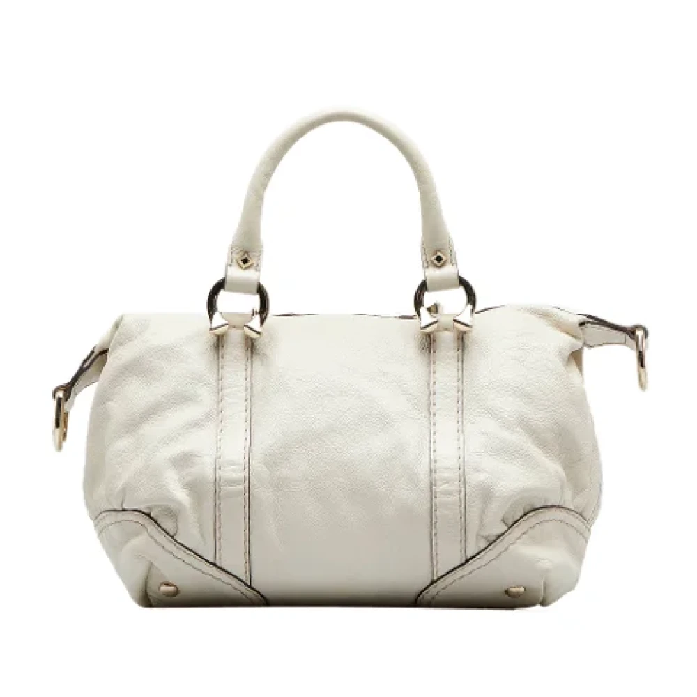 Gucci Vintage Pre-owned Leather travel-bags White Dames