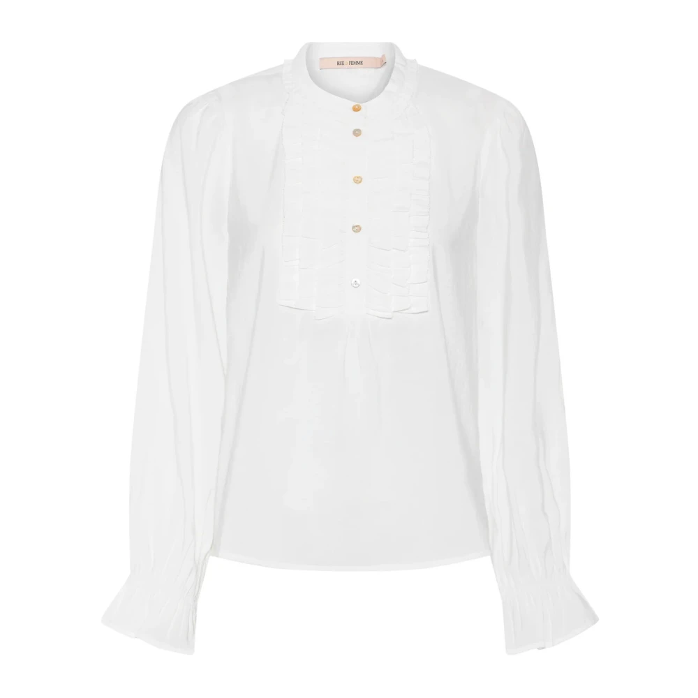 RUE de Femme Romantische Off-White Blouse met Ruches White Dames