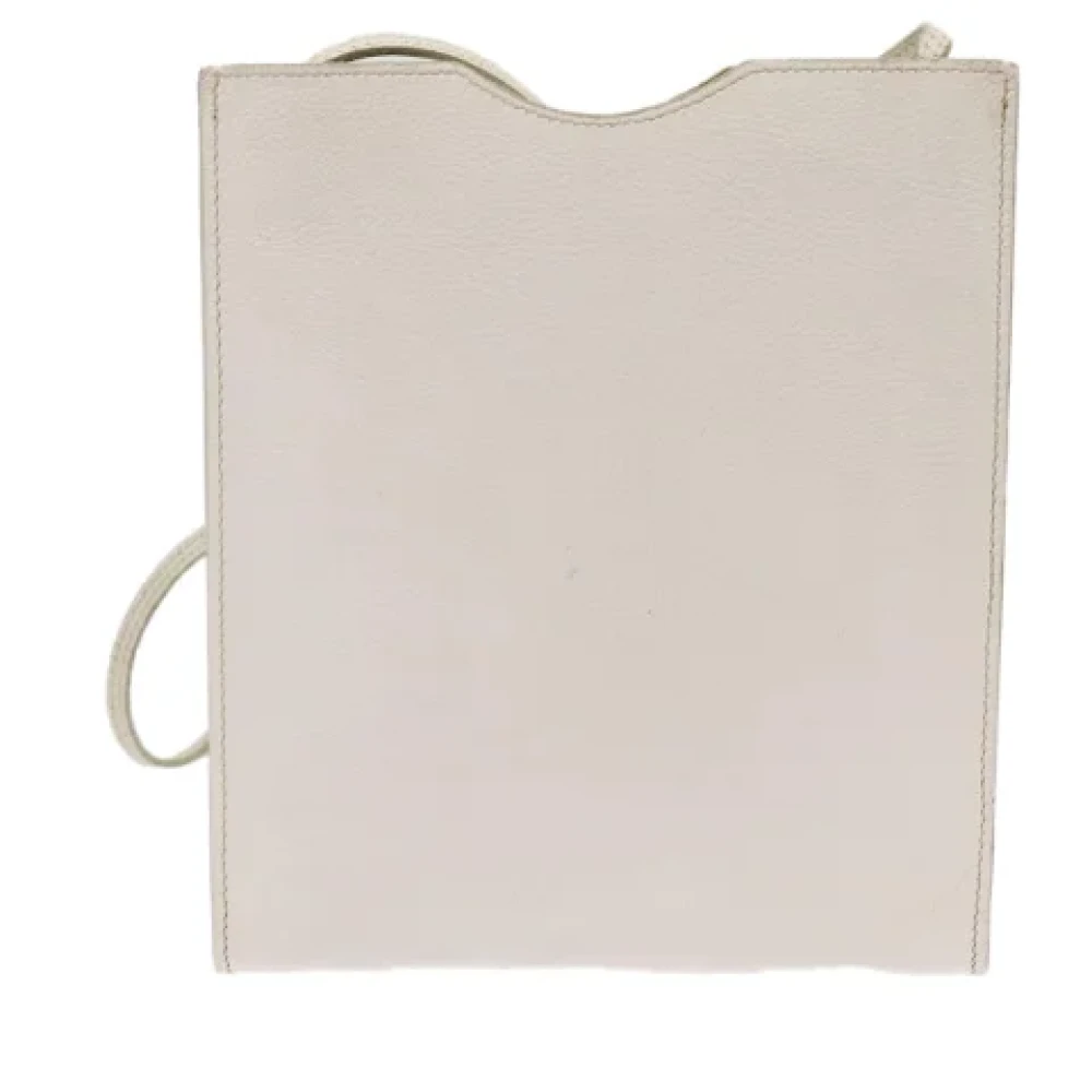 Hermès Vintage Pre-owned Leather shoulder-bags White Dames