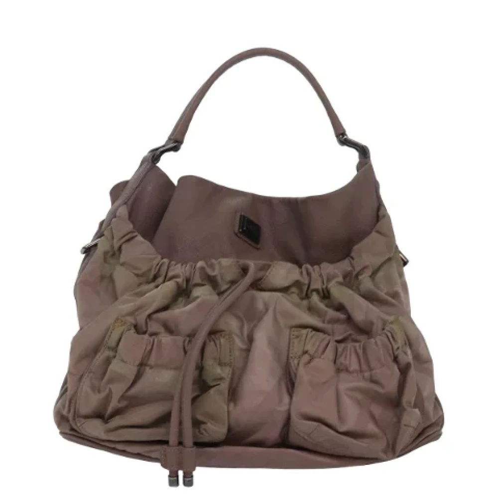 Burberry Vintage Pre-owned Leather handbags Brown Dames