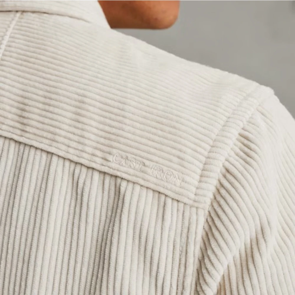 Cast Iron Ribcord Overshirt Solid Shirt Beige Heren
