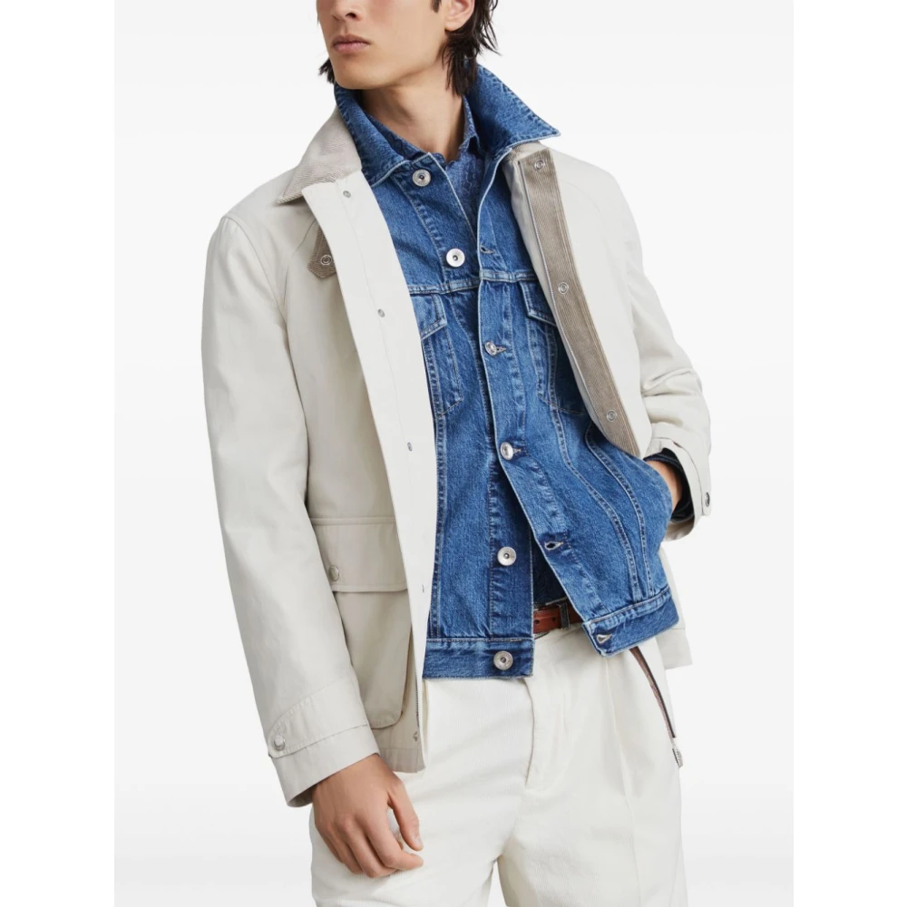 BRUNELLO CUCINELLI Luxe Wollen Jassen White Heren