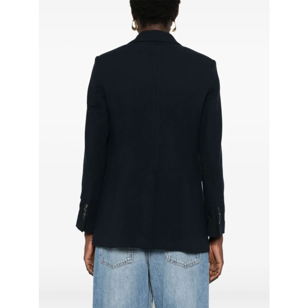 Circolo 1901 Blauwe Jas met Peak Revers Blue Dames