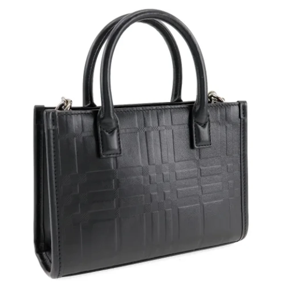 Burberry Vintage Pre-owned Leather handbags Black Dames