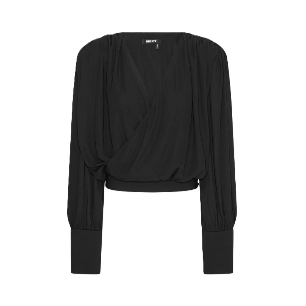Rotate Birger Christensen Women's Black Blouses, 2XS, Bluse Rotate
