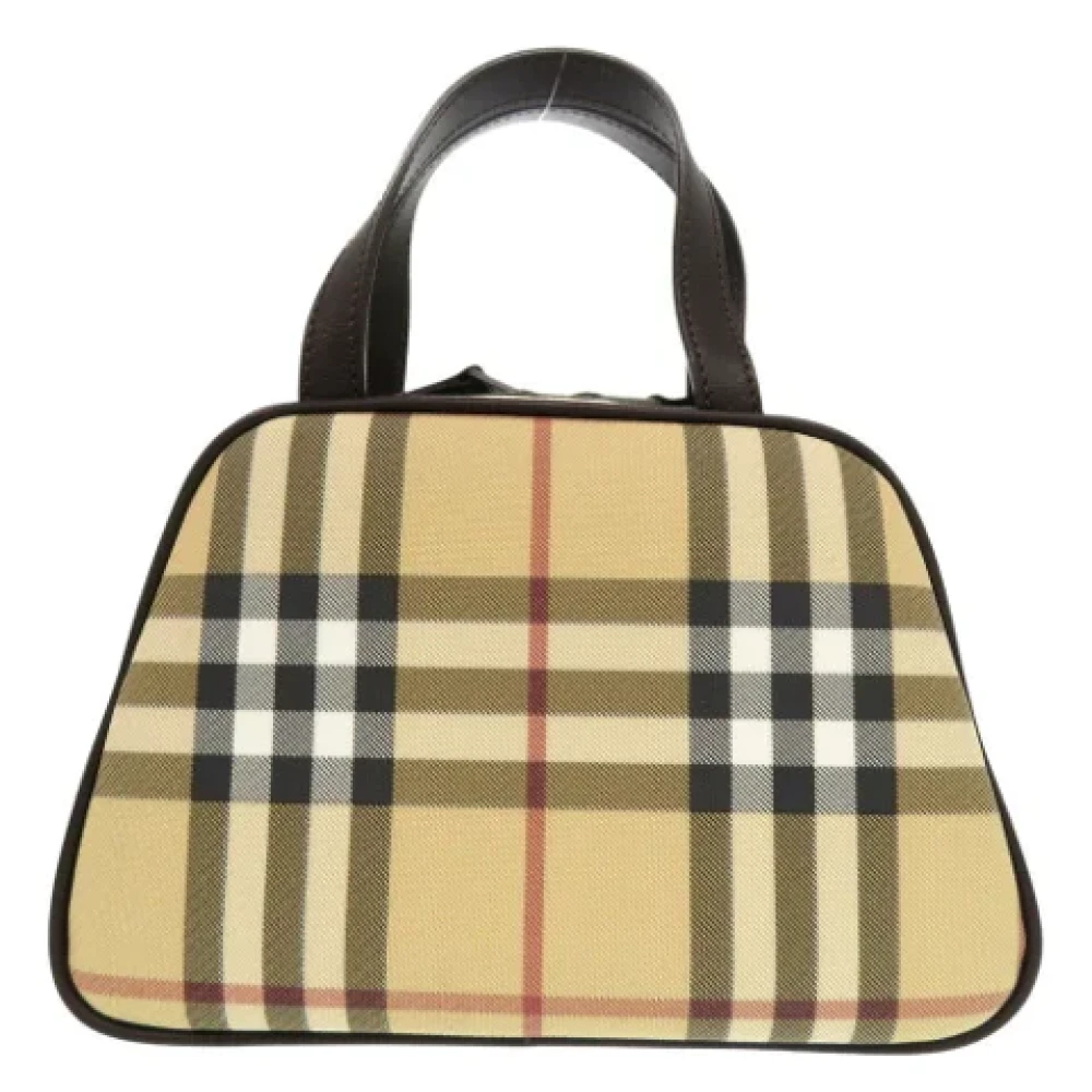 Burberry Vintage Pre-owned Canvas handbags Beige Dames