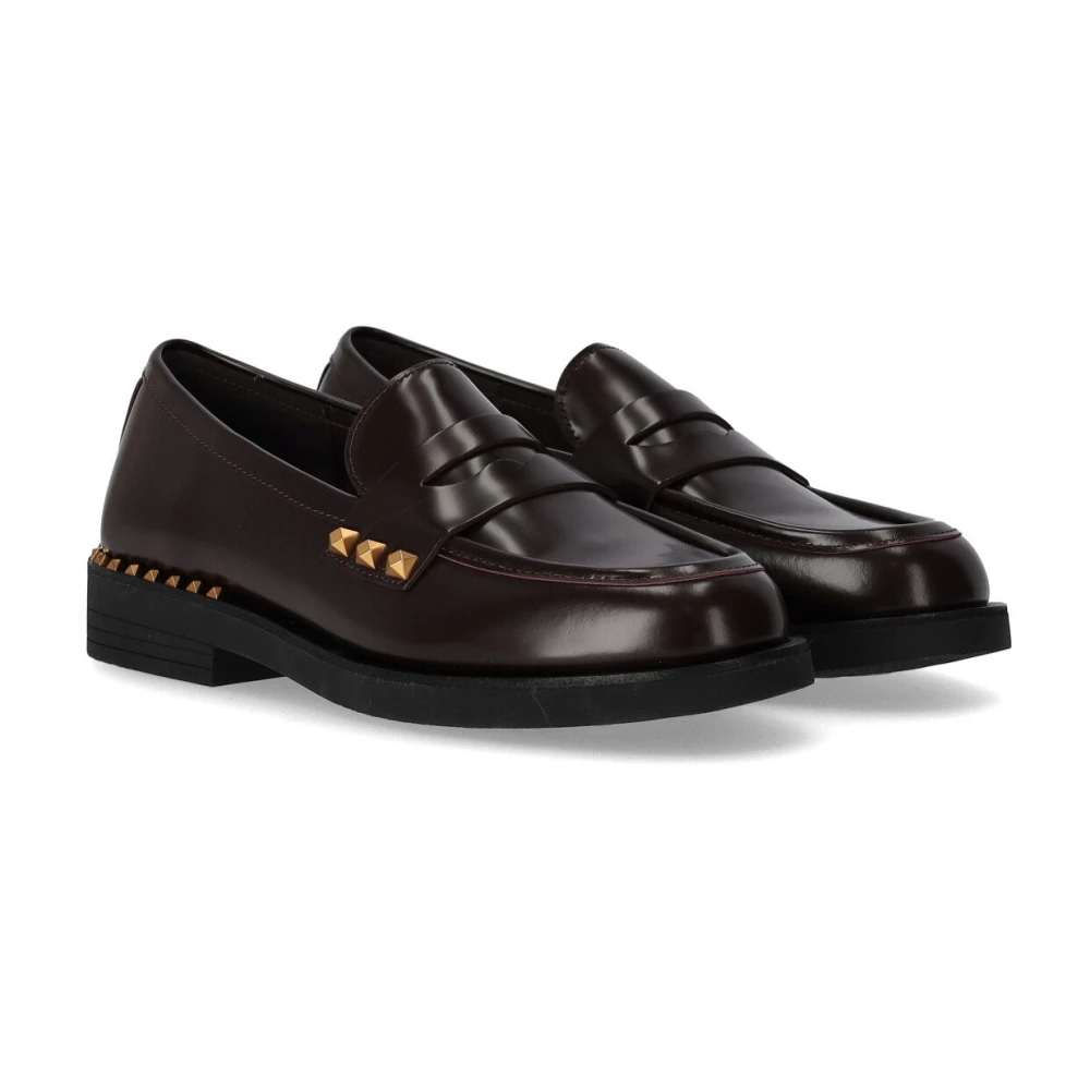 Ash Bordeaux Whisper Studs Loafer Brown Dames