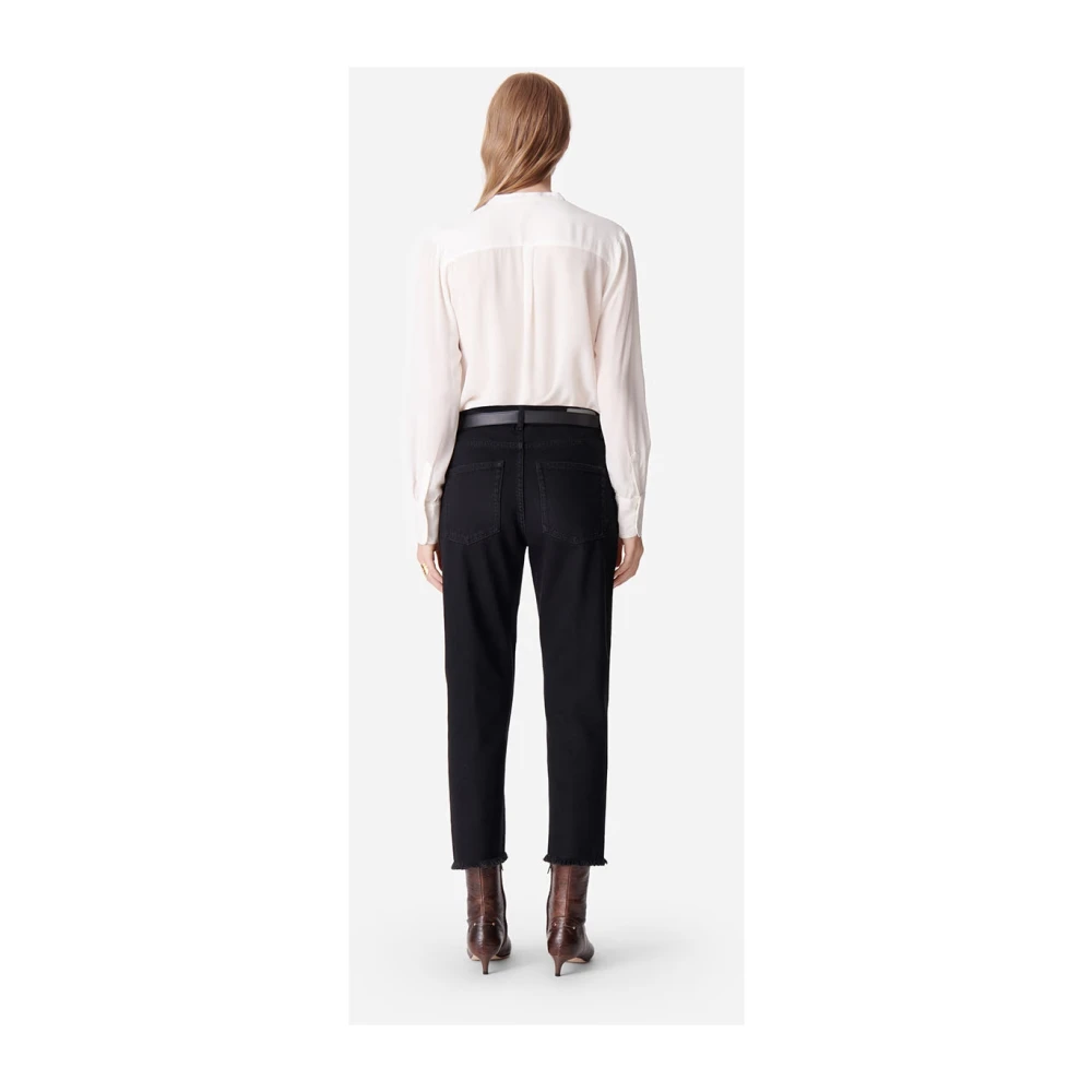 Vanessa Bruno Frayed Enkel Biarritz Jeans Black Dames