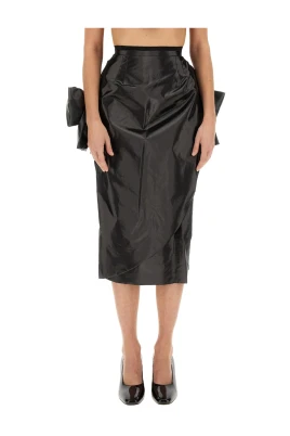 Bow Detail Midi Kjol