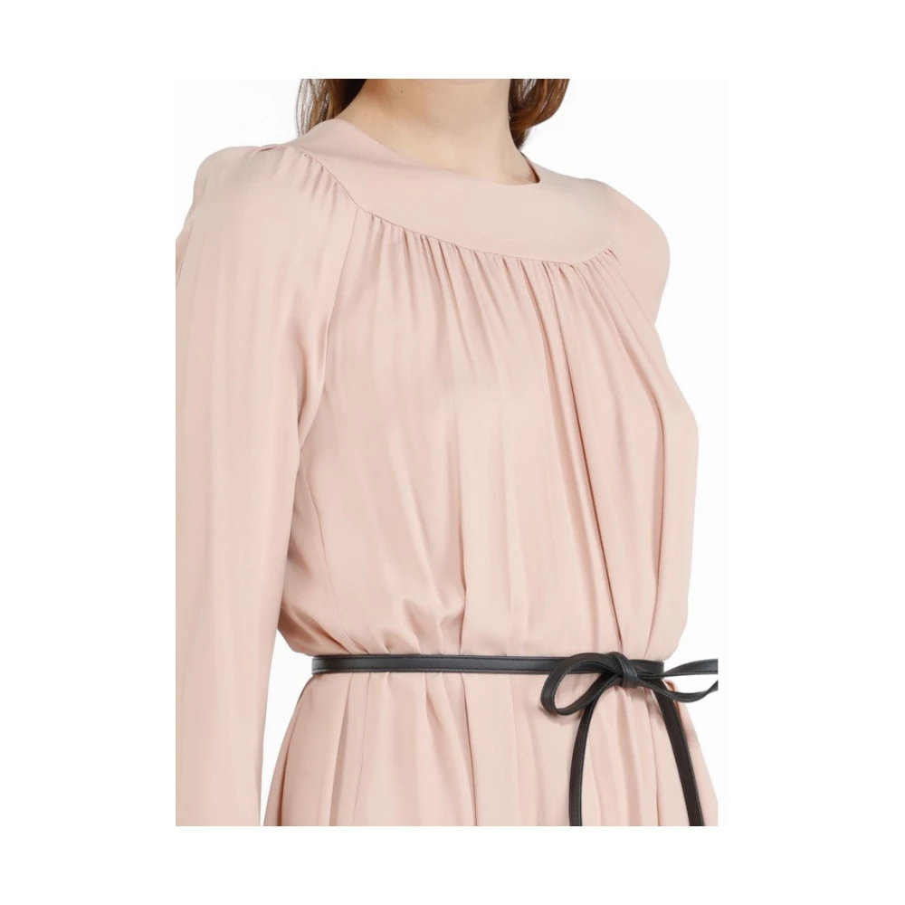 N21 Jurk met lange mouwen en boothals Pink Dames