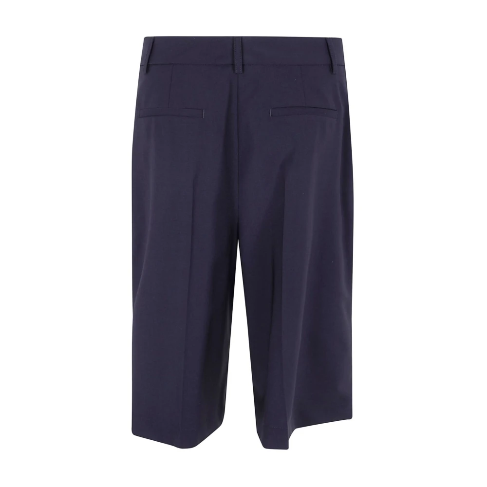 Seventy Blauwe Shorts met Riemlussen Blue Dames