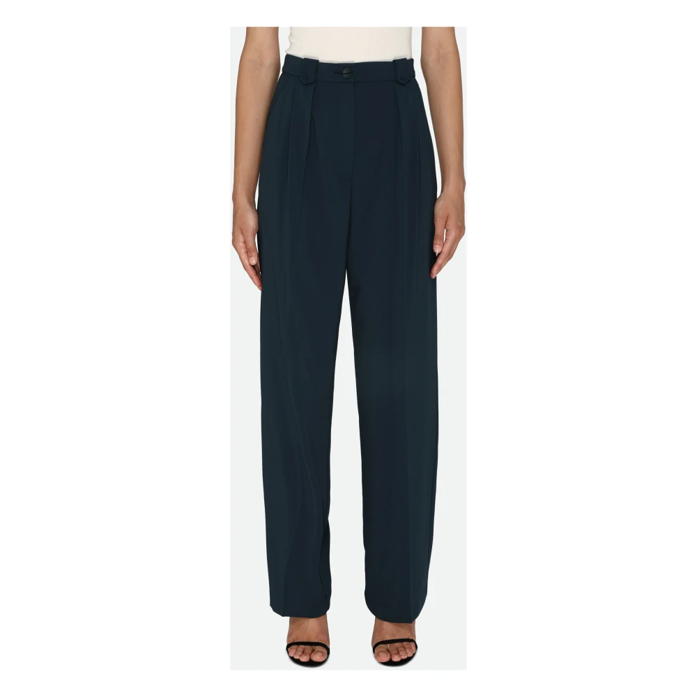 PATRIZIA PEPE Wijde broek in petrolblauw Blue Dames