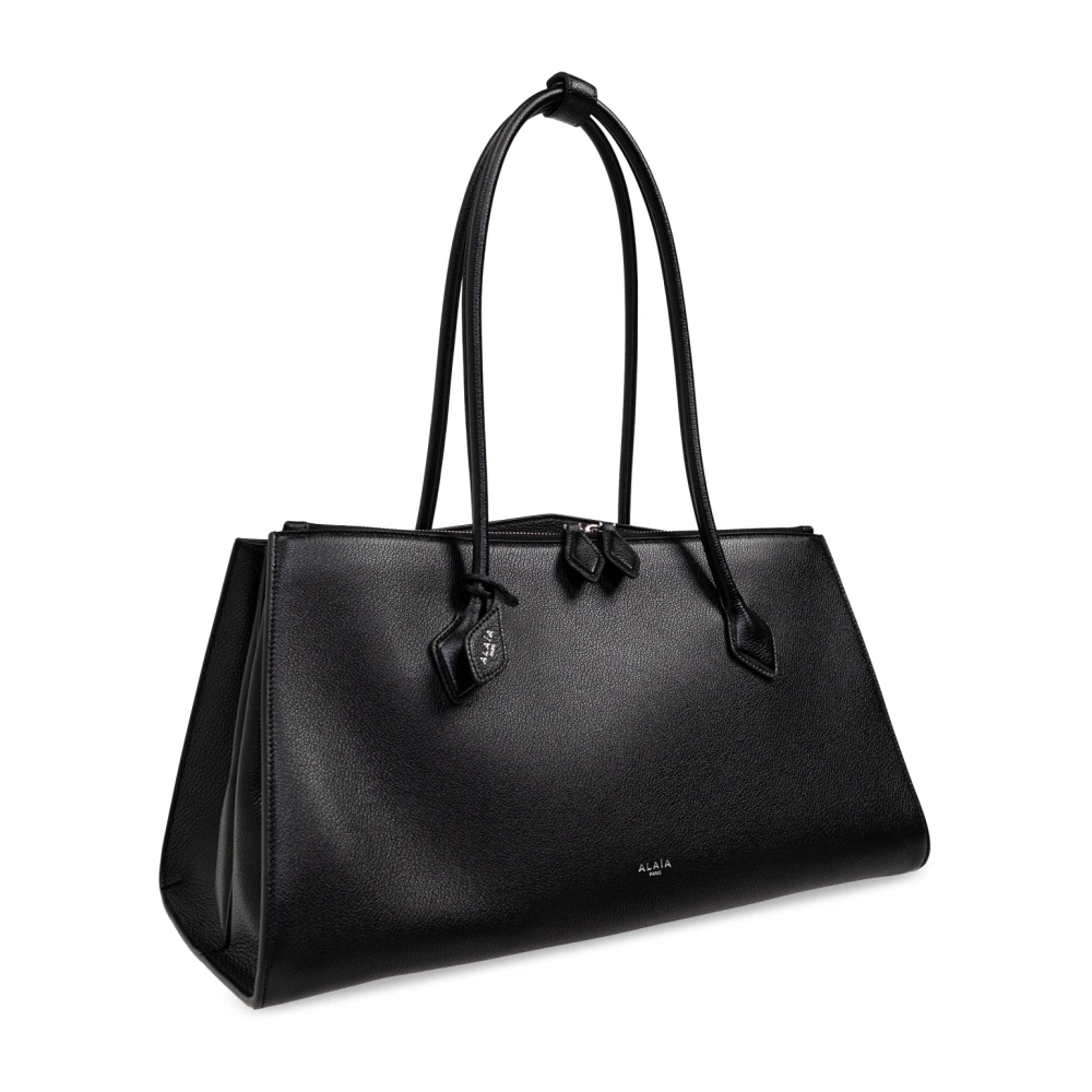 Alaïa Tas Tencel type shopper Black Dames