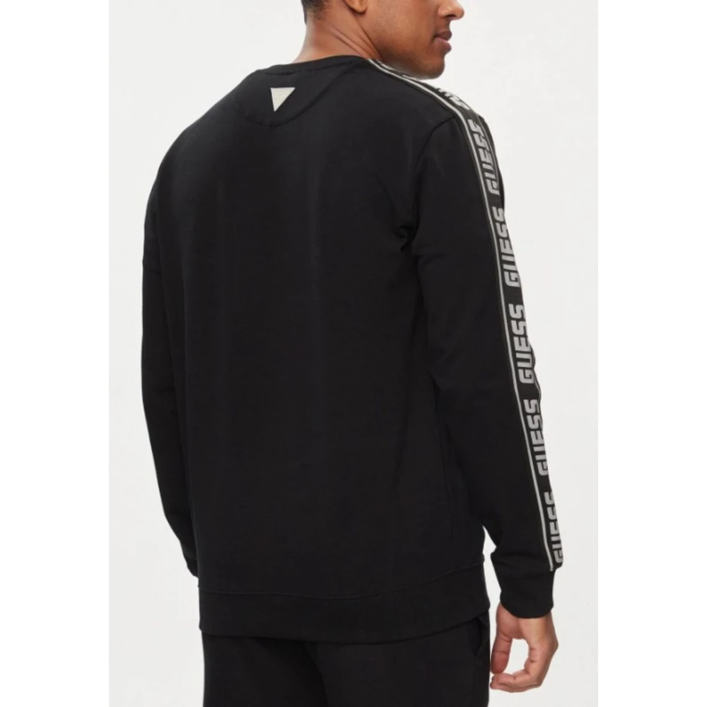Guess Heren Logo Sweatshirt Black Heren