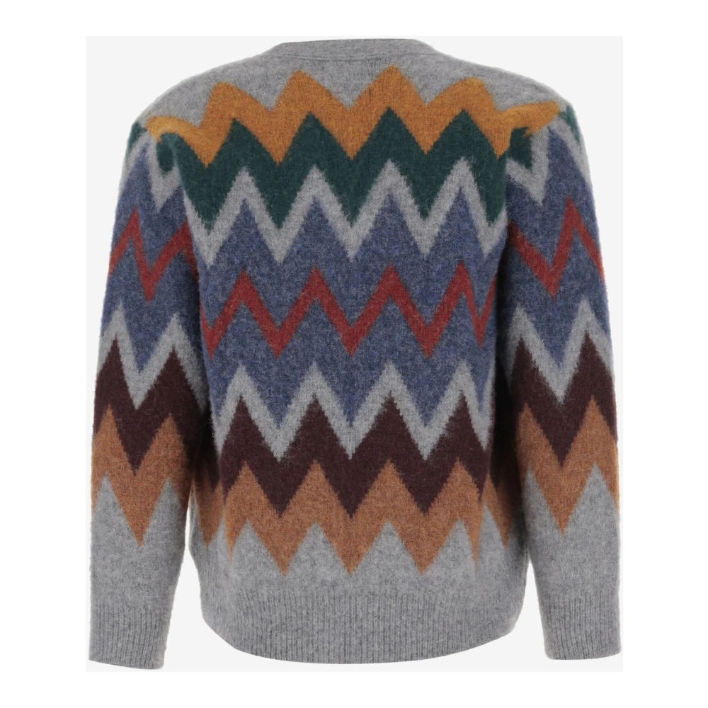 Howlin' Geometrische Wol V-hals Cardigan Sweater Multicolor Heren