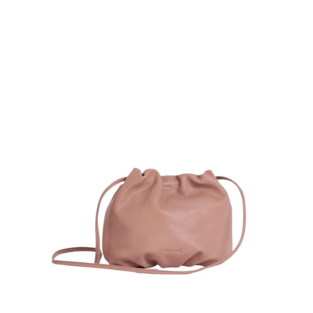 Malababa Leren Schoudertas Toti Beige Dames