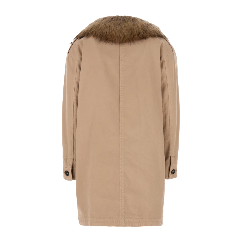 bazar deluxe Stijlvolle Bontjassen voor Vrouwen Beige Dames