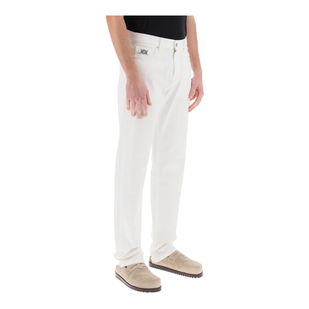 Versace Slim-fit Jeans White Heren
