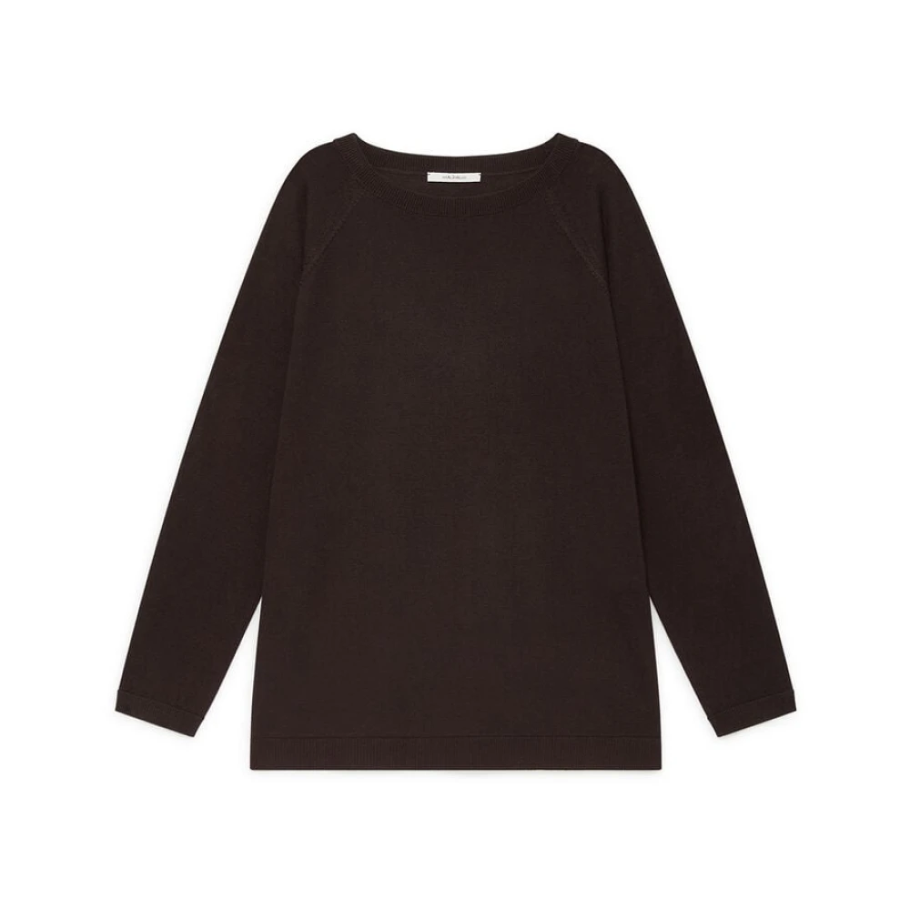 Maliparmi Women's Brown Round-Neck Knitwear, Xs, Colours Of The World Knitwear