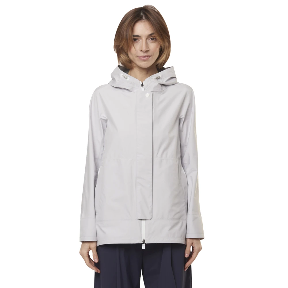 Herno Giacca Laminar A-Shape Jacket Gray Dames