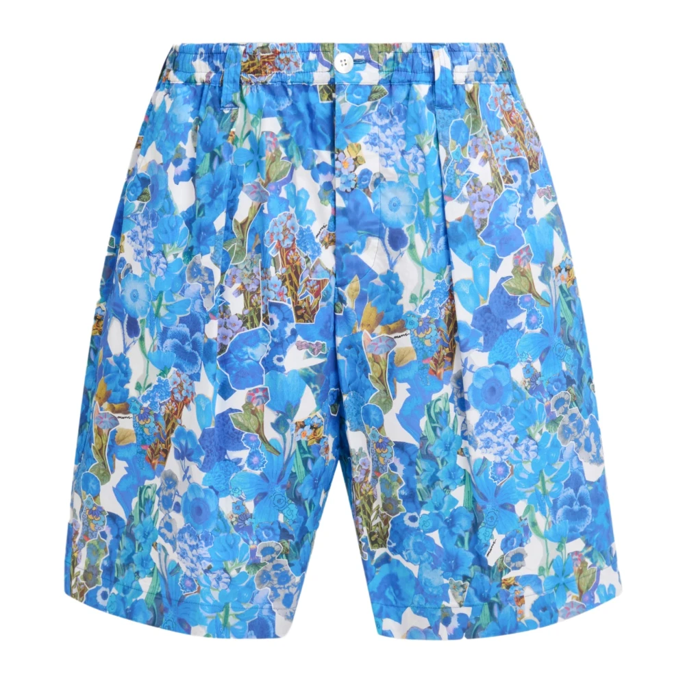 Marni Katoenen shorts met allegro s-print Multicolor Heren