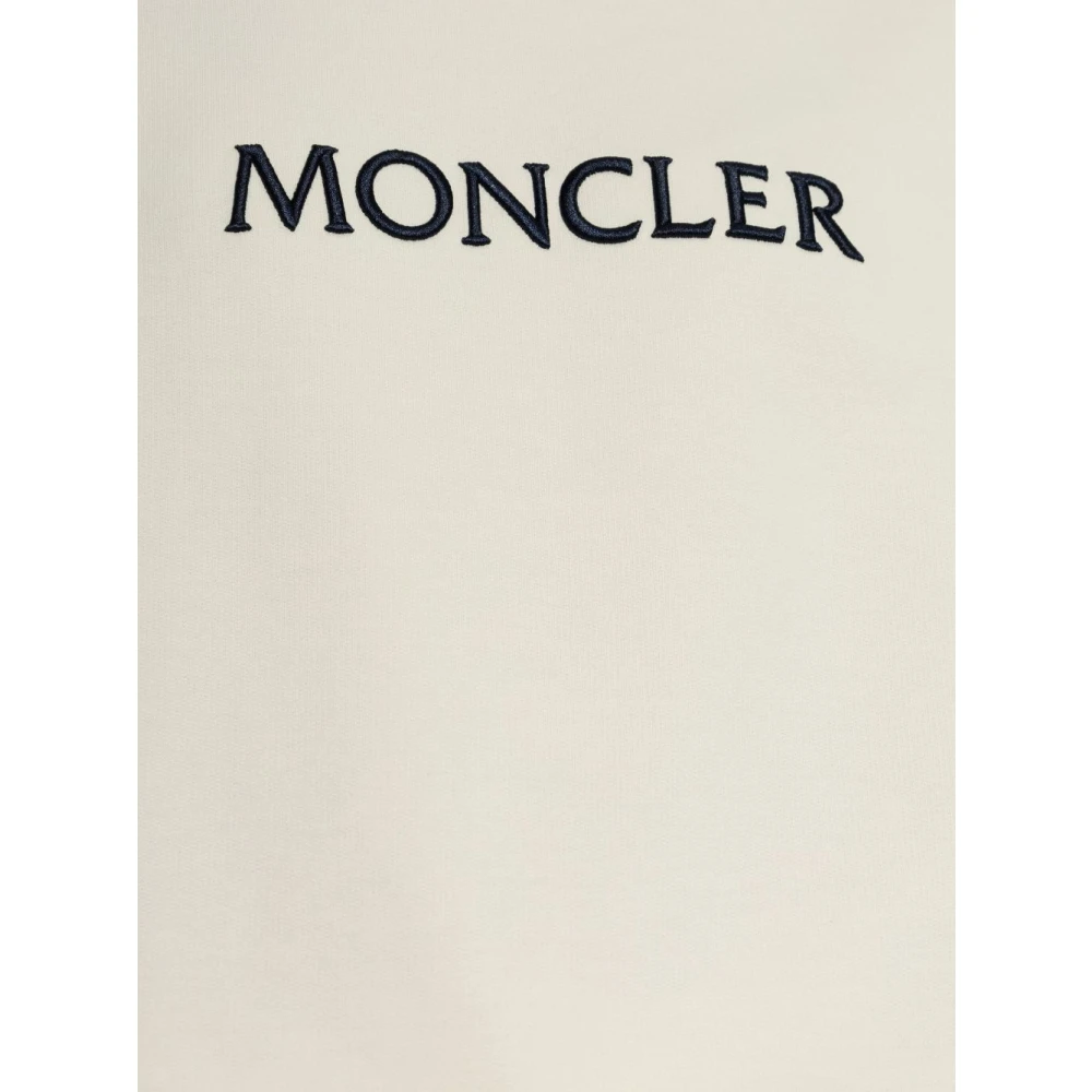 Moncler Sweatshirt met geborduurd logo Beige Dames