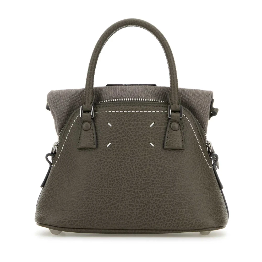 Maison Margiela Grijze Leren Micro Handtas Gray Heren
