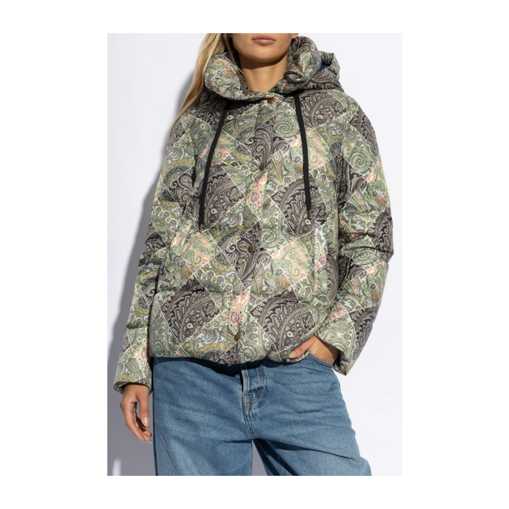 ETRO Witte Parka Jas voor Vrouwen Multicolor Dames