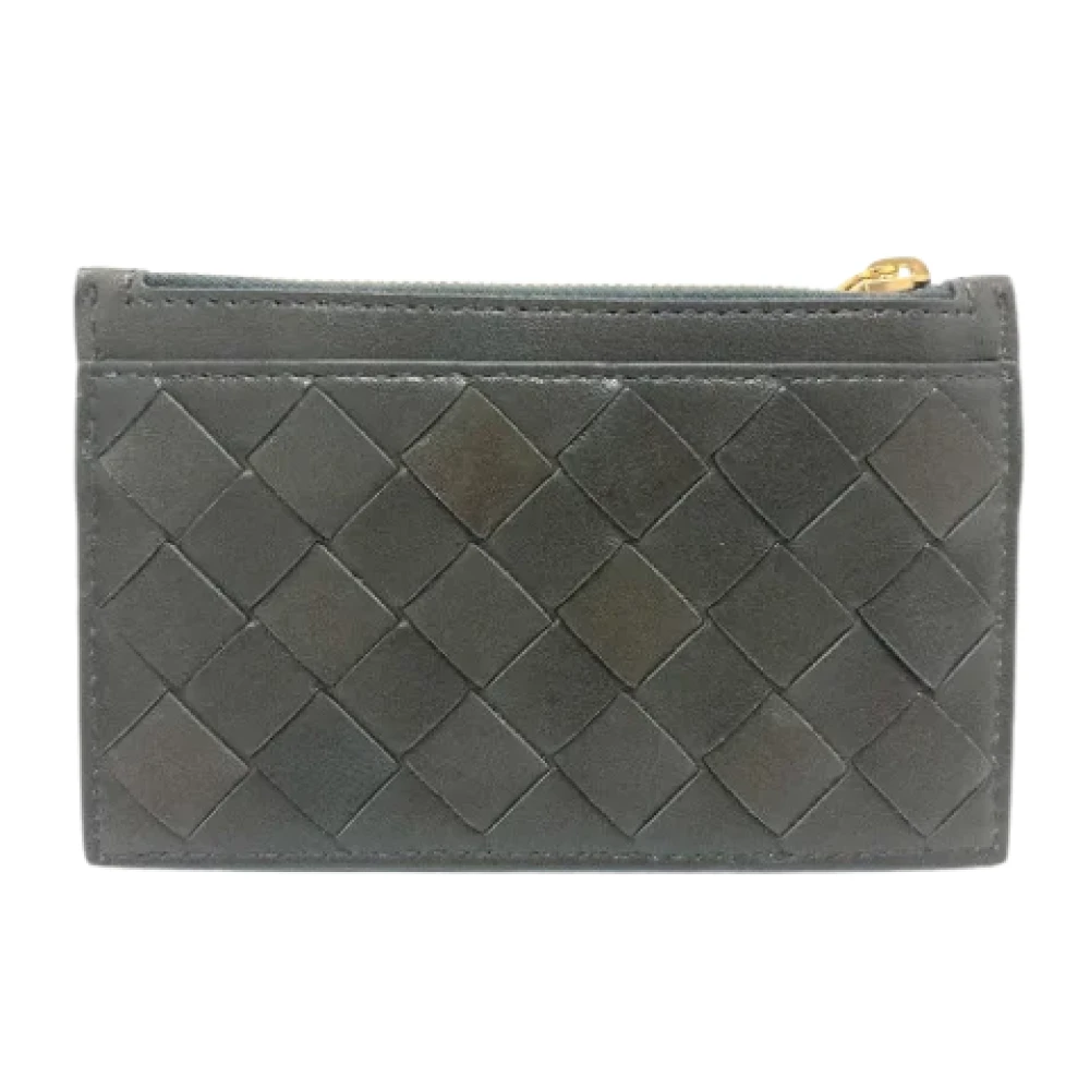 Bottega Veneta Vintage Pre-owned Leather wallets Green Dames