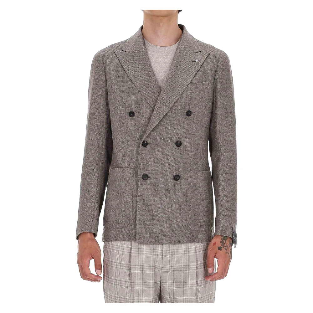 Tagliatore Men's Gray Jackets Dove Grey - Blazers - L - Jackets
