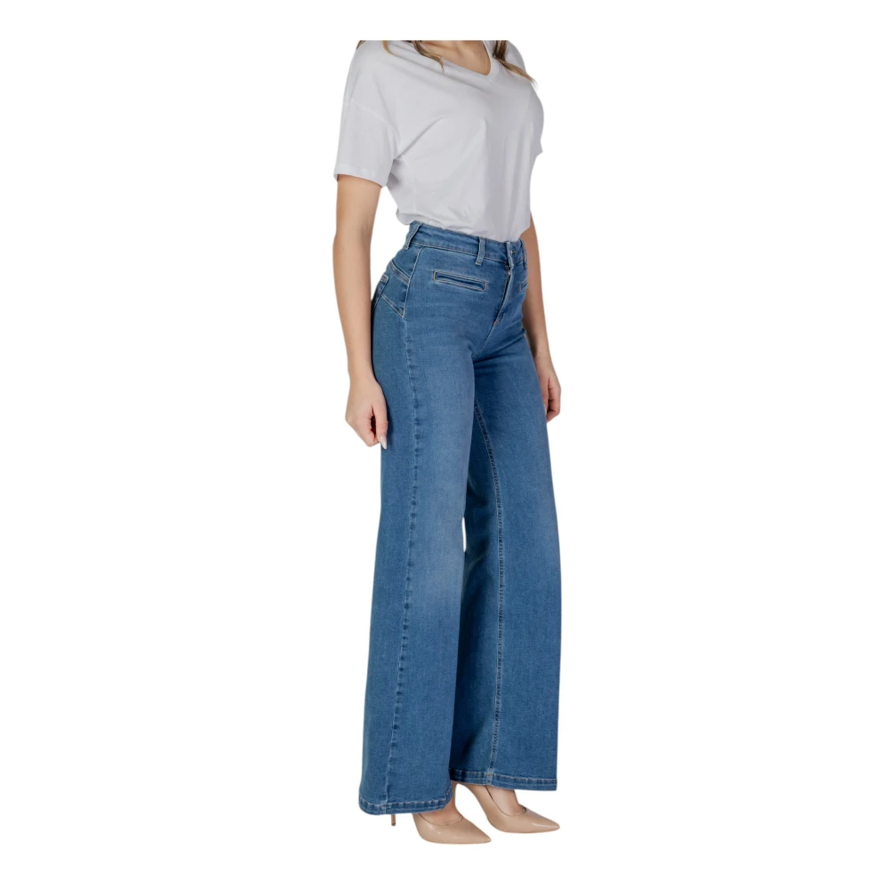 Liu Jo Blauwe Rits & Knoop Jeans Vrouwen Blue Dames