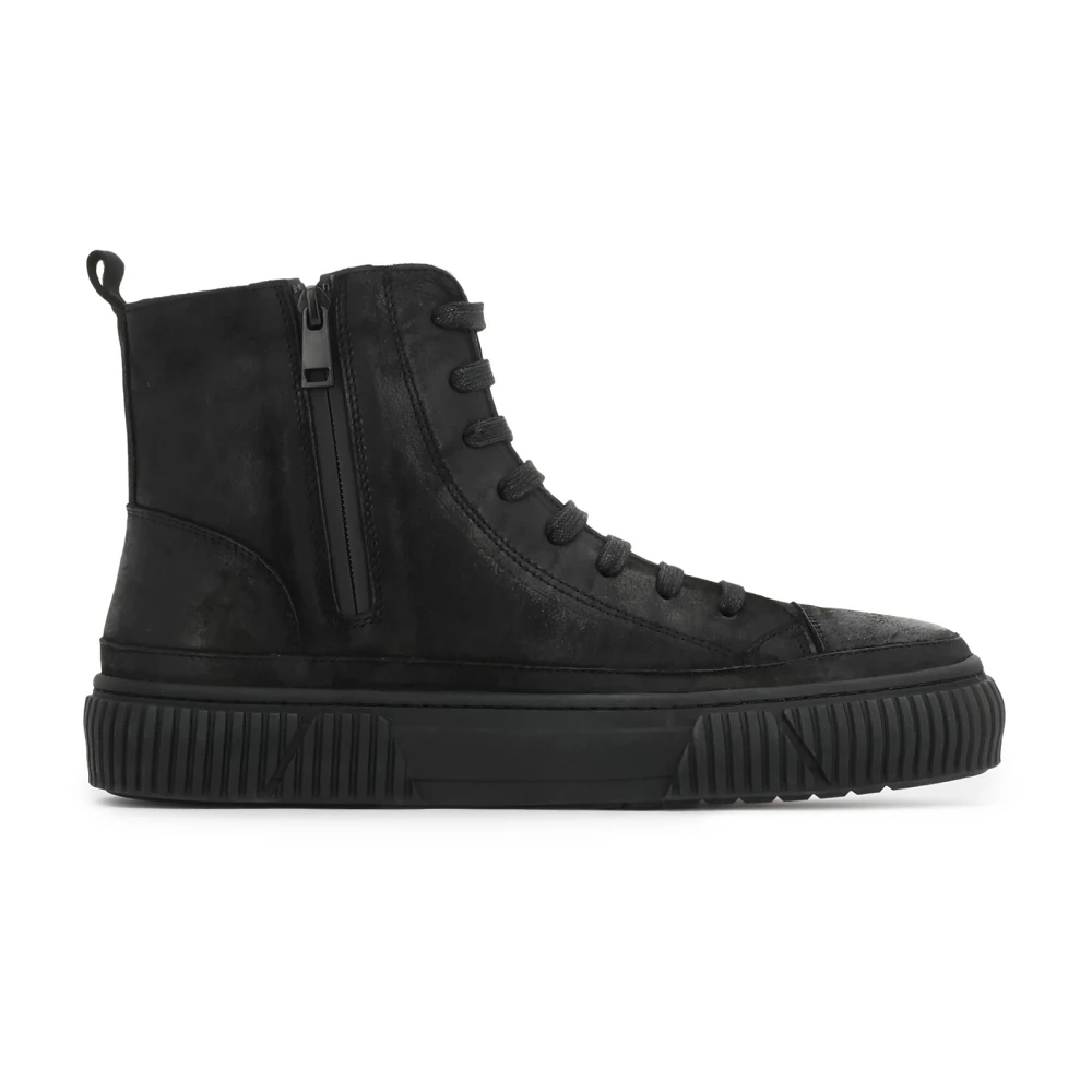 Kazar Nubuck sneakers met hoge schacht Heren Schoenen Zwart