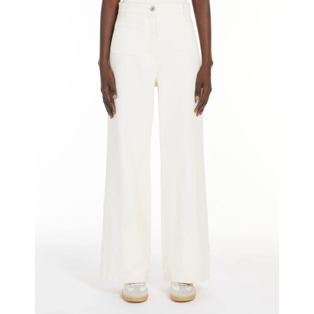 Max Mara Weekend Ecru Filter Broek Beige Dames