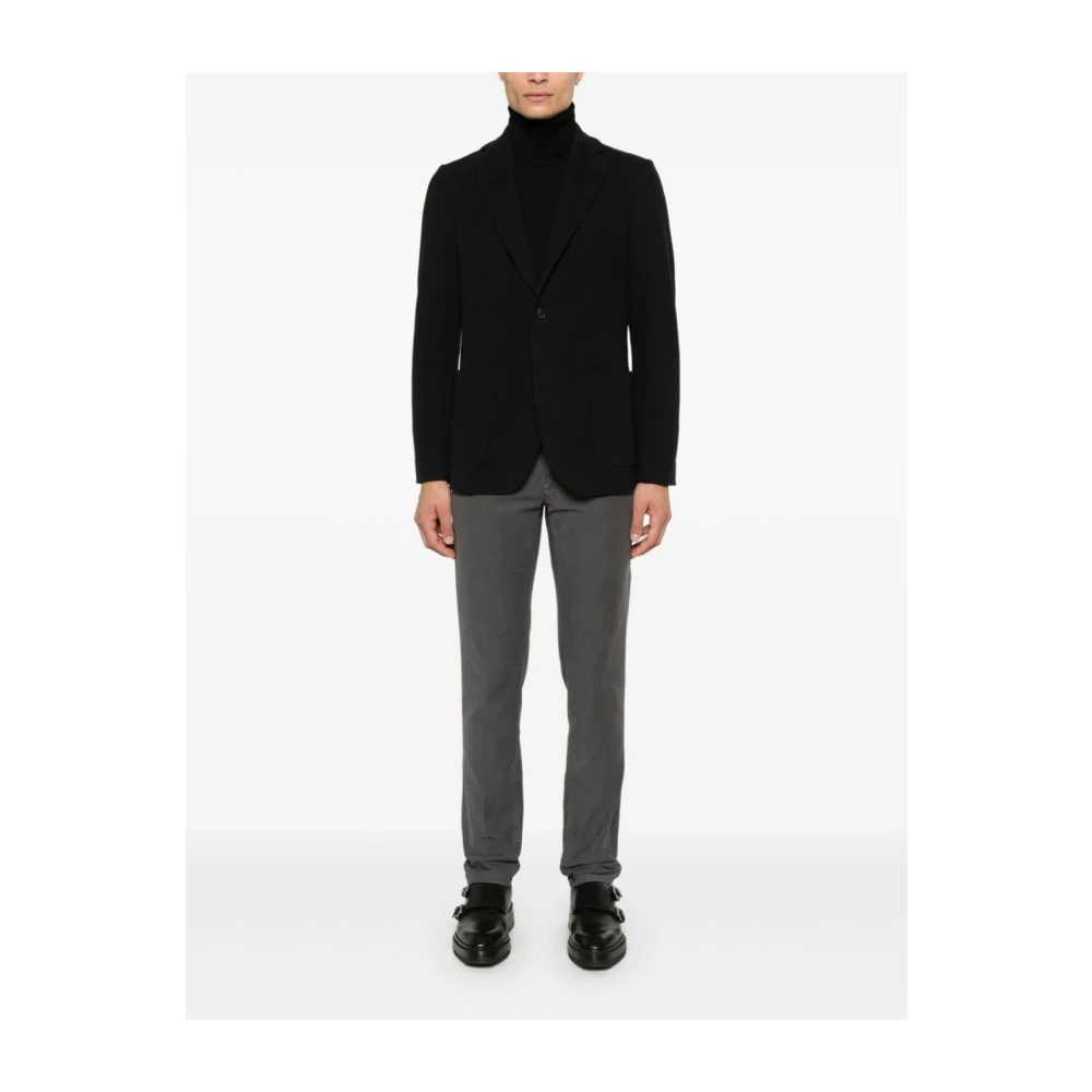 Circolo 1901 Zwarte jas met inkeping revers Black Heren
