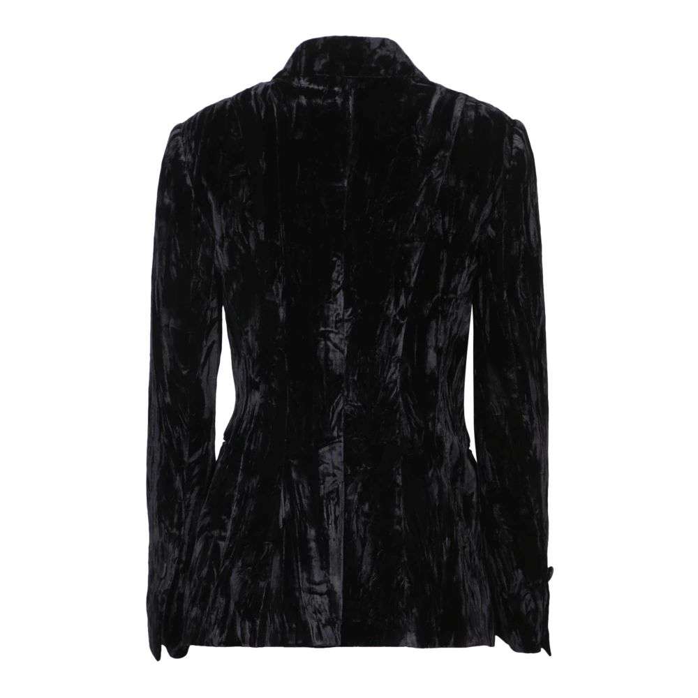 PS By Paul Smith Paars Fluweel Shawl Revers Jas Black Dames