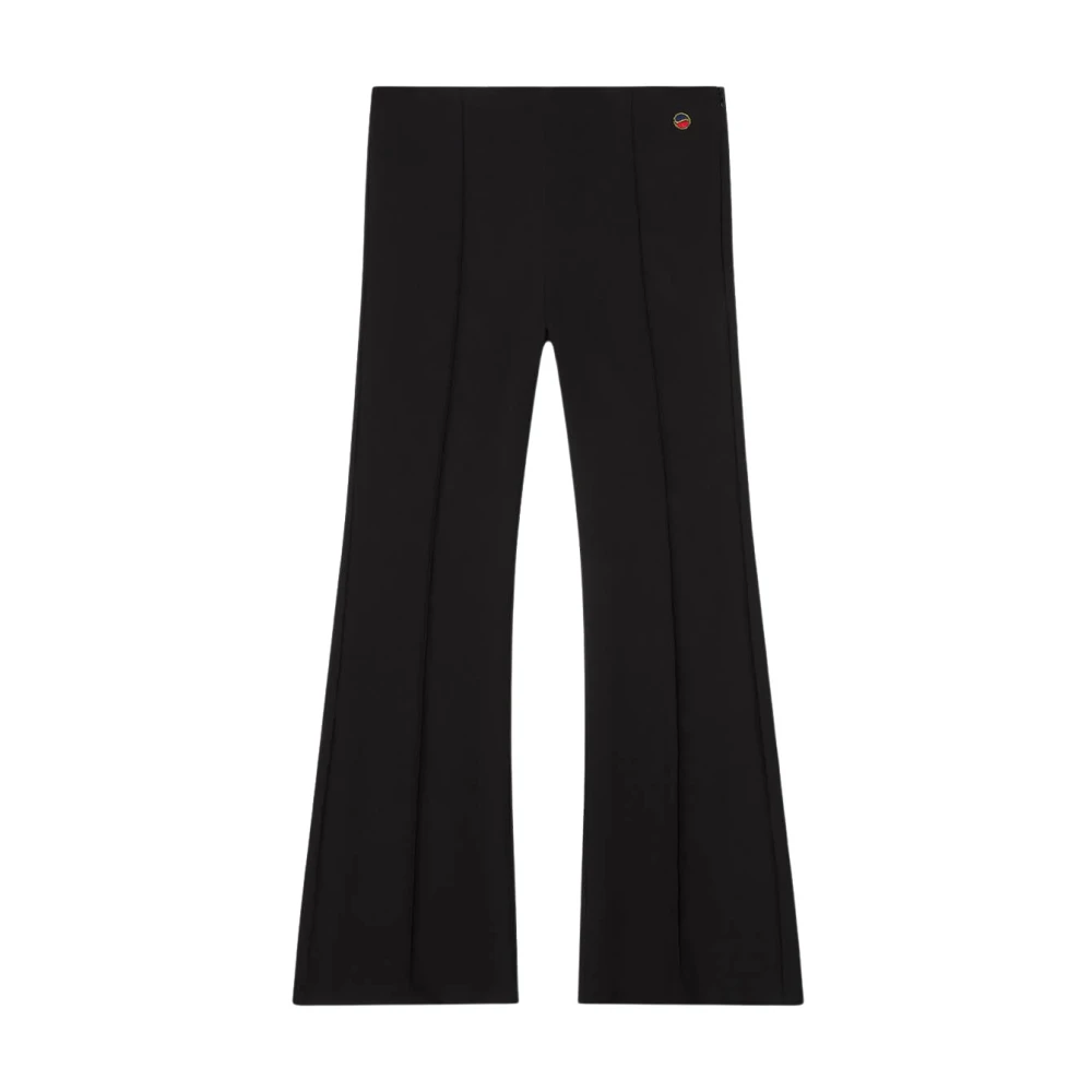 Busnel Vrouw Zwart Broeken Dames, L, Polyester, Karin Flare Pintuck Broek