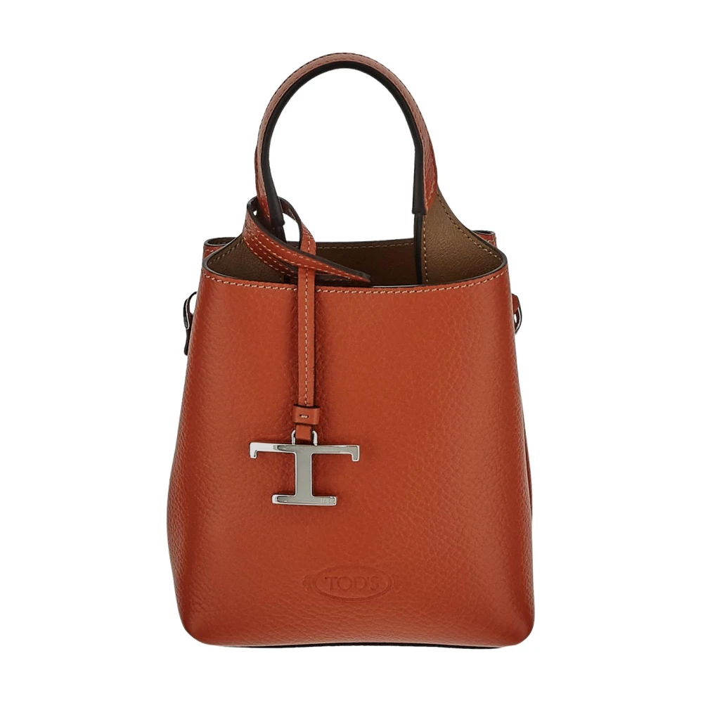 TOD'S Leren Micro Tas Brown Dames