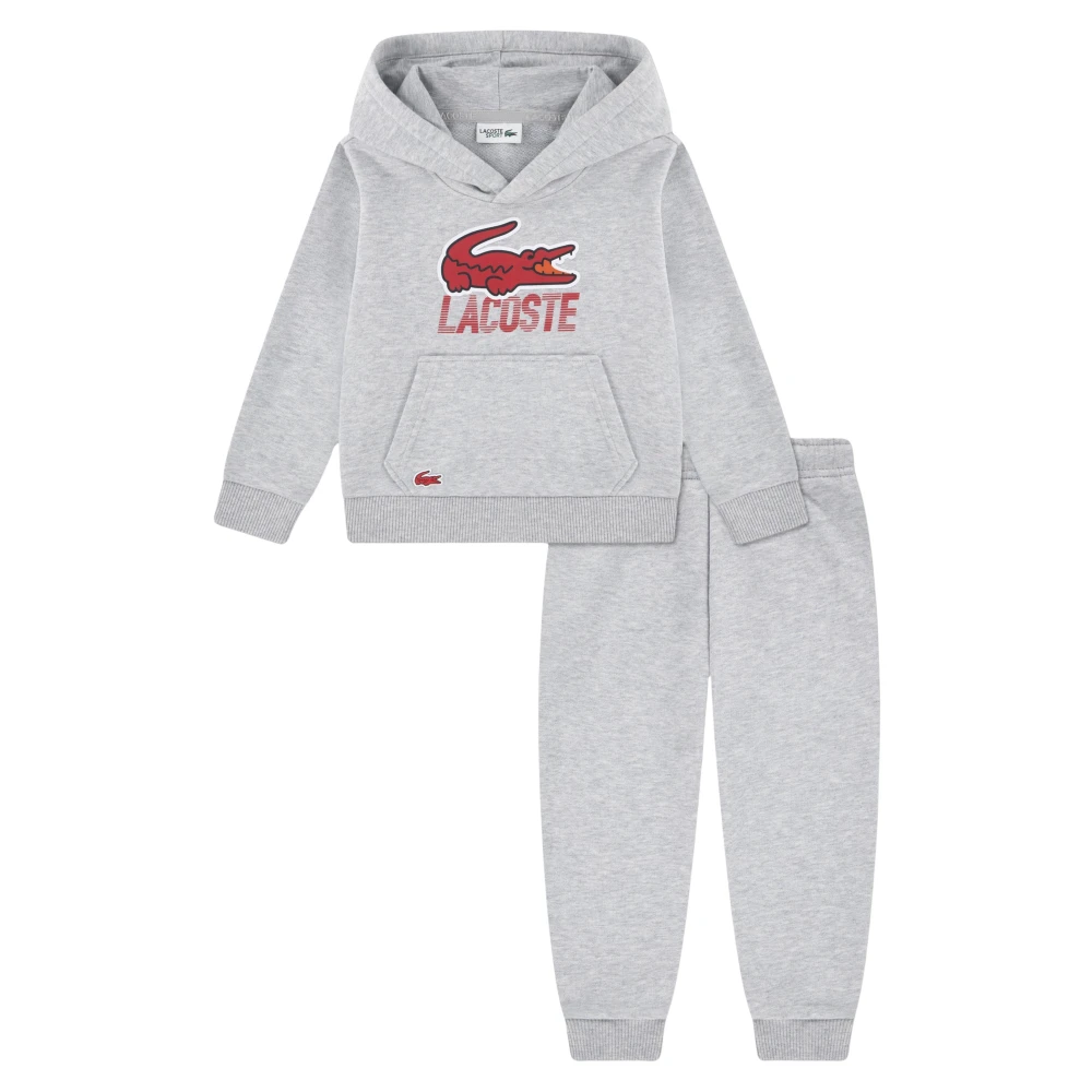 Lacoste Boys Gray Logo Tracksuit - Kids Sport Sets - 2 Y - Kids