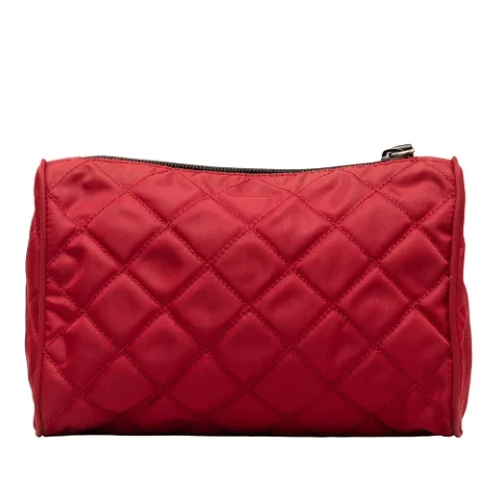 Prada Vintage Pre-owned Fabric clutches Red Dames