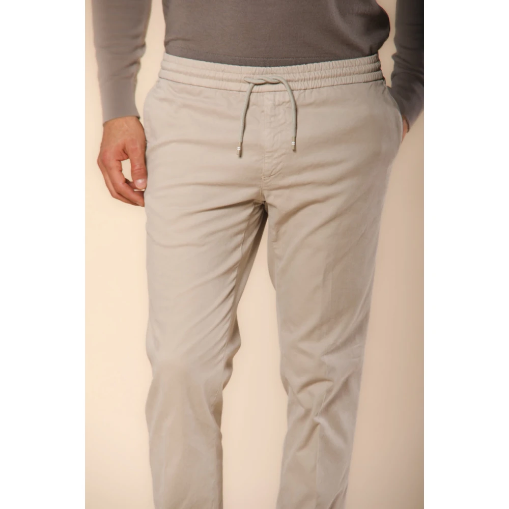 Mason's Stretch chino jogger broek regular fit Beige Heren