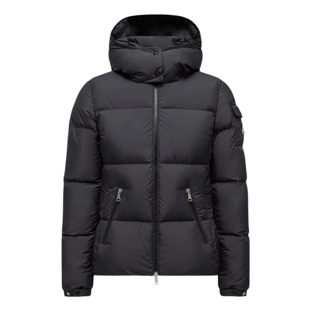 Moncler Women's Black Down Jackets, L, Fourmines Hooded Short Down Jacket
